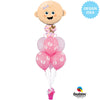 Qualatex 11 inch BABY FOOTPRINTS - ROSE (6 PK) Latex Balloons 49586-Q