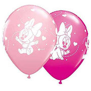 Qualatex 11 inch BABY MINNIE HEARTS Latex Balloons 42843-Q