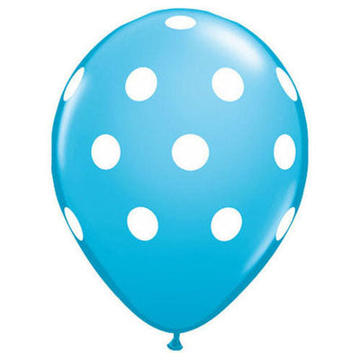 DELIGHTBOX Big Black Polka Dots Biodegradable Latex Balloons, 11-Inch  (12-Units)
