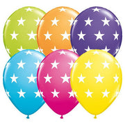 Qualatex 11 inch BIG STARS - TROPICAL ASSORTMENT Latex Balloons 38460-Q