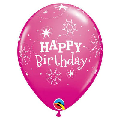 Qualatex 11 inch BIRTHDAY SPARKLE (6 PK) Latex Balloons 49579-Q