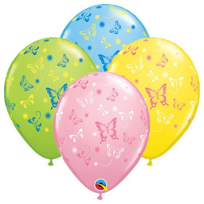 Qualatex 11 inch BUTTERFLIES Latex Balloons