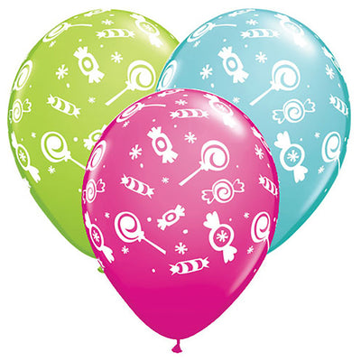 Qualatex 11 inch CANDIES-A-ROUND (6 PK) Latex Balloons 50586-Q-6
