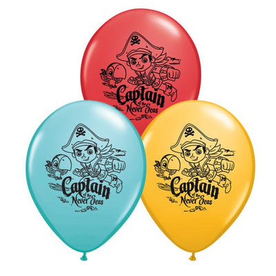 Pirate Captianpirate Theme Balloon Bouquet 12pcs - Latex Skull