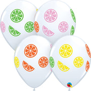 Qualatex 11 inch COLORFUL FRUIT SLICES Latex Balloons 16474-Q