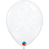 Qualatex 11 inch CONGRATULATIONS ELEGANT - DIAMOND CLEAR Latex Balloons 82729-Q