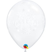 Qualatex 11 inch CONGRATULATIONS ELEGANT - DIAMOND CLEAR Latex Balloons 82729-Q