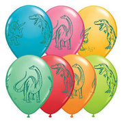 Qualatex 11 inch DINOSAURS IN ACTION Latex Balloons