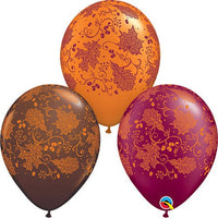 Qualatex 11 inch FALL LEAVES (6 PK) Latex Balloons 40169-Q-6
