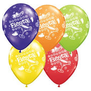 Qualatex 11 inch FIESTA! (6 PK) Latex Balloons 37186-Q-6