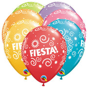 Qualatex 11 inch FIESTA SWIRLS Latex Balloons