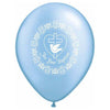 Qualatex 11 inch FOR YOUR BAPTISM DOVE - PEARL AZURE Latex Balloons 37142-Q