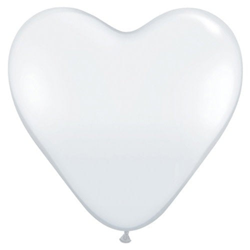 Qualatex 11 inch HEARTS - DIAMOND CLEAR (6 PK) Latex Balloons 43721-Q-6