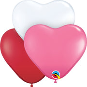 Qualatex 11 inch HEARTS - LOVE ASSORTMENT (6 PK) Latex Balloons 47950-Q-6