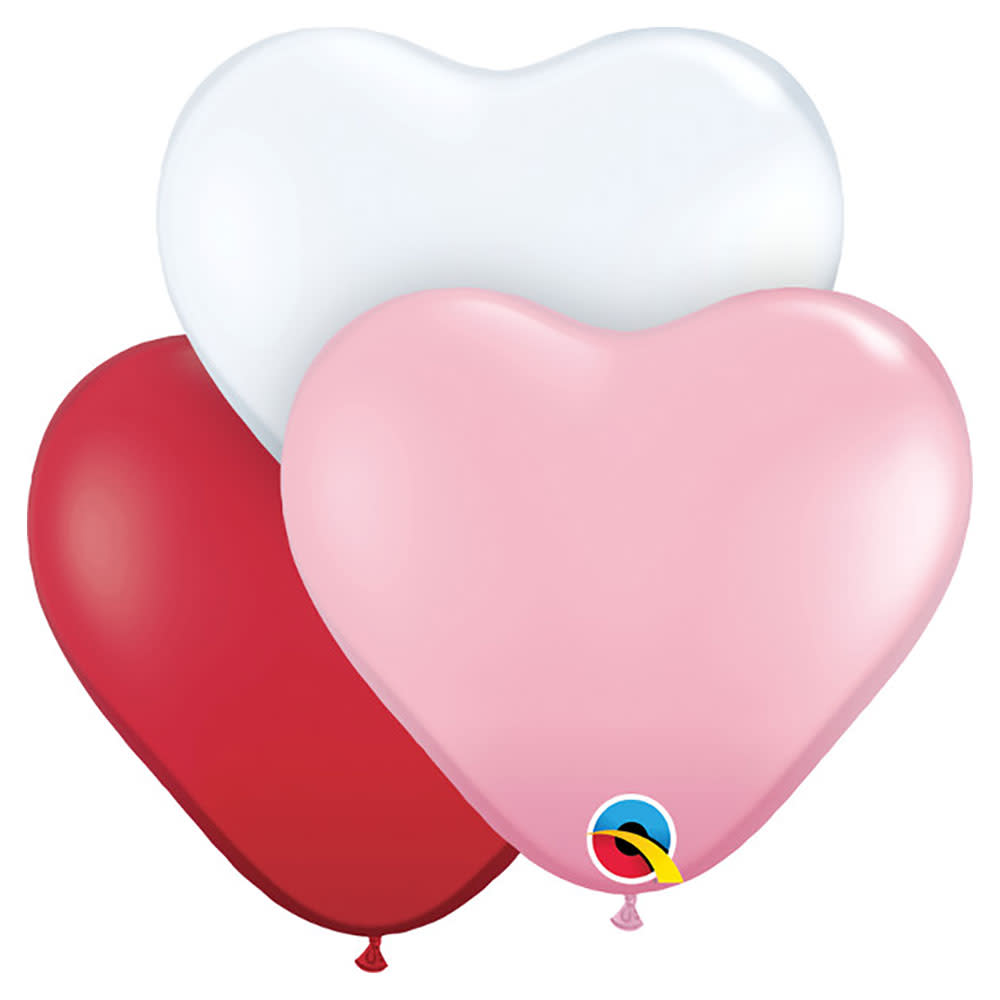 Qualatex 11 inch HEARTS - SWEETHEART ASSORTMENT Latex Balloons 43729-Q-6