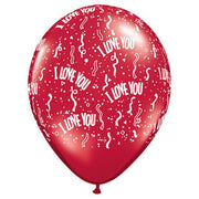 Qualatex 11 inch I LOVE YOU-A-ROUND Latex Balloons