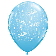 Qualatex 11 inch IT'S A BOY-A-ROUND (6 PK) Latex Balloons 11754-Q-6