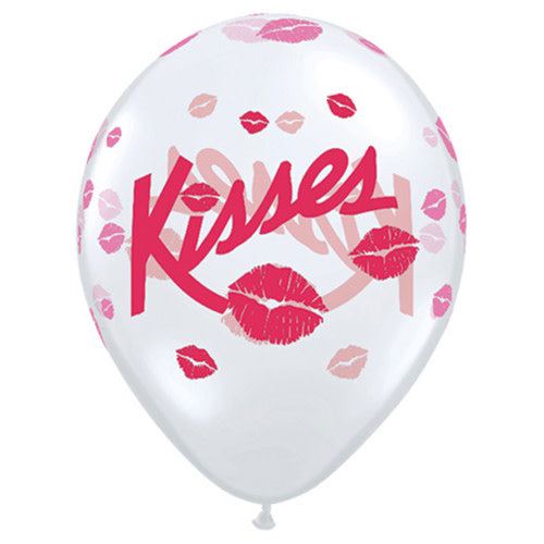 Qualatex 11 inch KISSES Latex Balloons 37117-Q-6