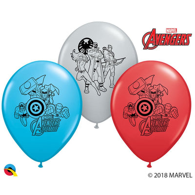 Qualatex 11 inch MARVEL'S AVENGERS ASSEMBLE Latex Balloons 95434-Q