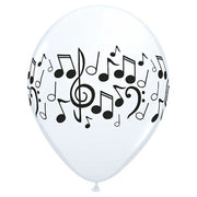 Qualatex 11 inch MUSIC NOTES WRAP Latex Balloons