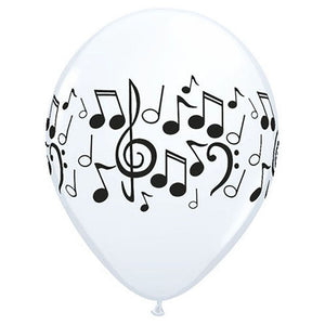 Qualatex 11 inch MUSIC NOTES WRAP Latex Balloons