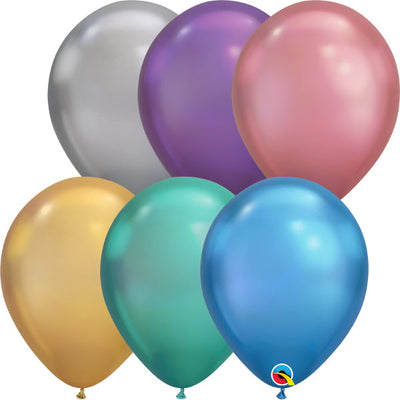 Qualatex 11 inch QUALATEX CHROME - ASSORTED Latex Balloons 99694-Q