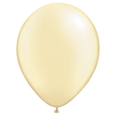 Qualatex 11 inch QUALATEX PEARL IVORY Latex Balloons 43775-Q