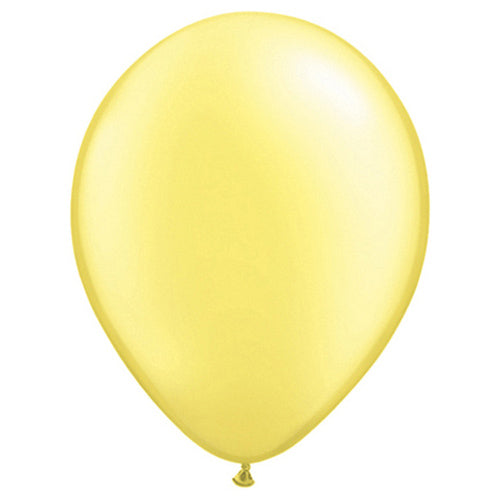 Qualatex 11 inch QUALATEX PEARL LEMON CHIFFON Latex Balloons 43776-Q