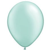Qualatex 11 inch QUALATEX PEARL MINT GREEN Latex Balloons 43781-Q