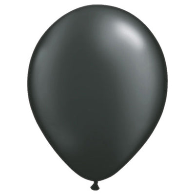 Qualatex 11 inch QUALATEX PEARL ONYX BLACK Latex Balloons 43770-Q