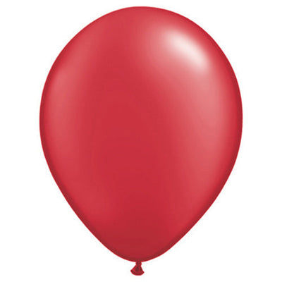 Qualatex 11 inch QUALATEX PEARL RUBY RED Latex Balloons 43785-Q