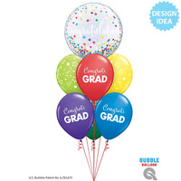 Qualatex 11 inch SIMPLY CONGRATS GRAD - CARNIVAL ASSORTMENT Latex Balloons