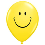 Qualatex 11 inch SMILE FACE - YELLOW Latex Balloons 85986-Q
