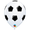 Qualatex 11 inch SOCCER BALL/FOOTBALL - WHITE (6 PK) Latex Balloons 44864-Q-6