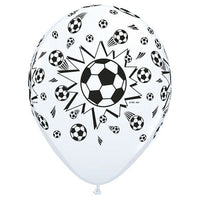 Qualatex 11 inch SOCCER BALLS (6 PK) Latex Balloons 11755-Q-6