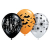 Qualatex 11 inch SPOOKY DESIGN ASSORTMENT Latex Balloons