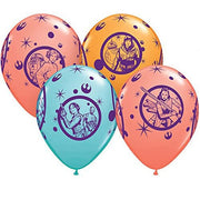 Qualatex 11 inch STAR WARS: LEIA, REY, JYN, ROSE Latex Balloons 57638-Q