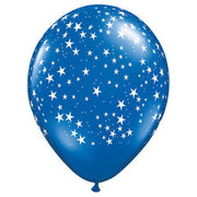 Qualatex 11 inch STARS-A-ROUND - SAPPHIRE BLUE Latex Balloons 87624-Q-6