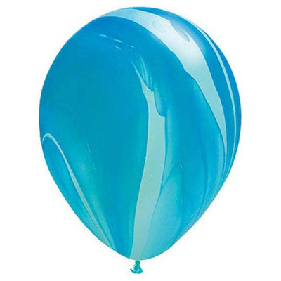 Qualatex 11 inch SUPERAGATE - BLUE RAINBOW Latex Balloons 91538-Q