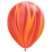 Qualatex 11 inch SUPERAGATE - RED ORANGE RAINBOW Latex Balloons 91540-Q