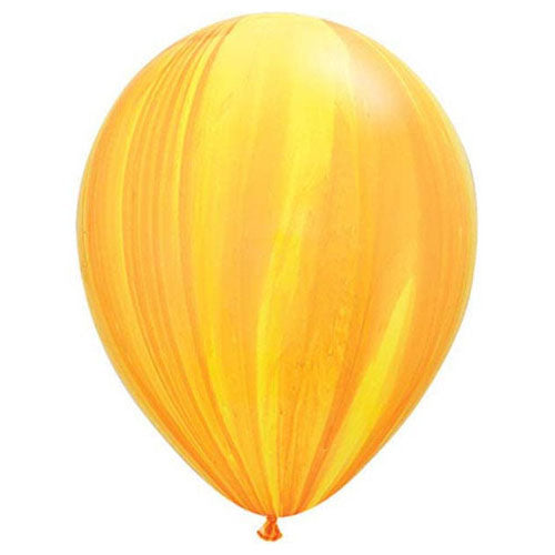 Qualatex 11 inch SUPERAGATE - YELLOW ORANGE RAINBOW Latex Balloons 91541-Q