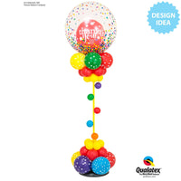 Qualatex 11 inch THANK YOU DOTS UPON DOTS Latex Balloons 49687-Q