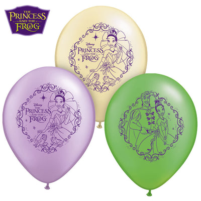 Qualatex 11 inch THE PRINCESS TIANA AND THE FROG Latex Balloons 25715-Q