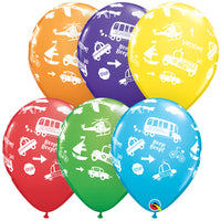 Qualatex 11 inch TRANSPORTATION Latex Balloons