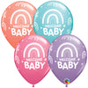 Qualatex 11 inch WELCOME BABY BOHO RAINBOWS Latex Balloons
