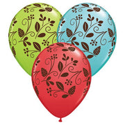 Qualatex 11 inch WOODLAND FOILAGE-A-ROUND Latex Balloons