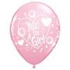 Qualatex 11 inch YES! I'M A GIRL Latex Balloons 11760-Q