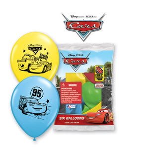 Qualatex 12 inch CARS (6 PK) Latex Balloons 11527-PP