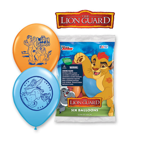 Qualatex 12 inch DISNEY LION GUARD (6 PK) Latex Balloons 44892-PP