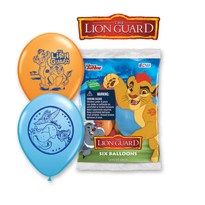 Qualatex 12 inch DISNEY LION GUARD (6 PK) Latex Balloons 44892-PP